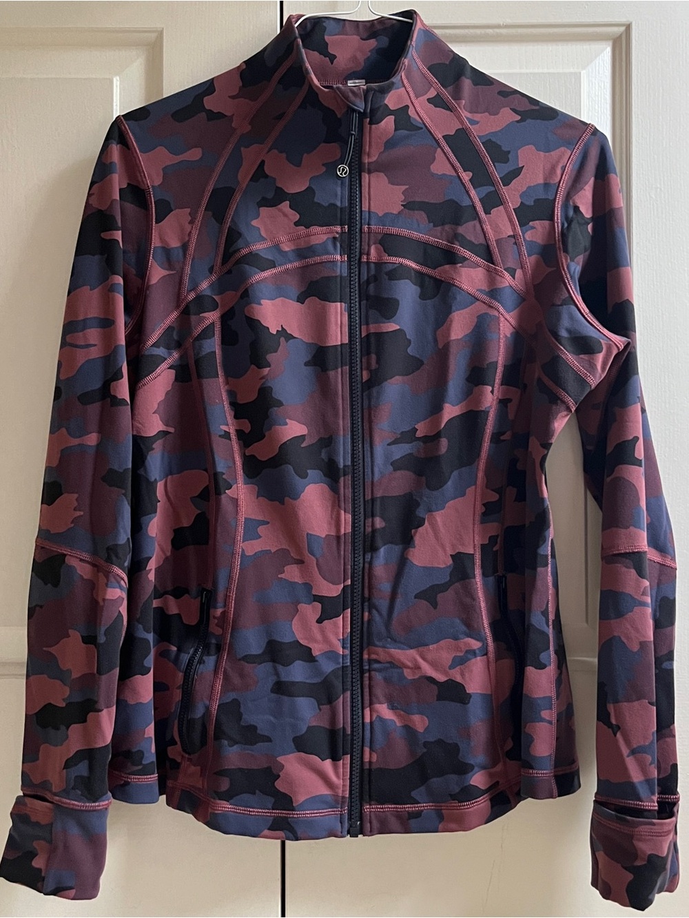 LN!!🍒LULULEMON sz 16 CAMO DEFINE Jacket HERITAGE 365/Incognito SMOKY RED NIGHT